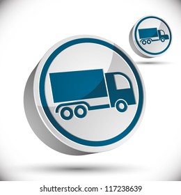 Lkw 3d Vektorsymbol-Set.