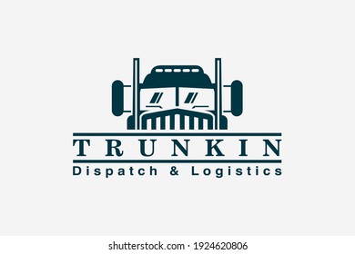 Truck abstract logo, get trunkin, dispatch and logistics template vector. Design Vector Icon Illustration Template Element