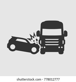 truck accident with a passenger car, 