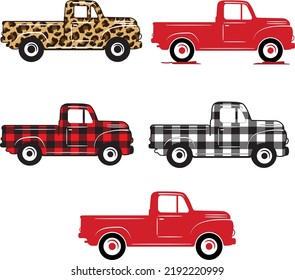 Truck all, Merry Christmas, Santa, Christmas Holiday, Vector Illustration Files