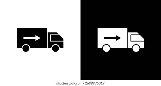 Ícone de seta de caminhão, elementos de logotipo de designs gráficos