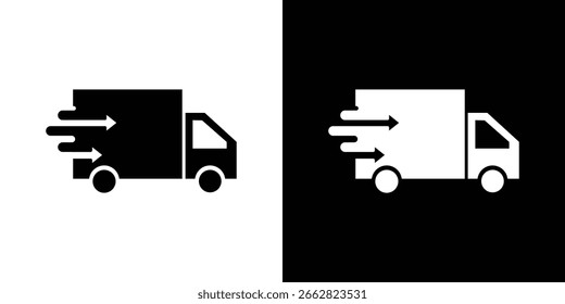 Ícone de seta de caminhão Gráficos escalonáveis por vetor
