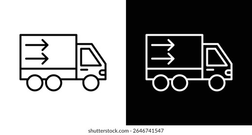 Truck arrow icon vector simple element illustration editable
