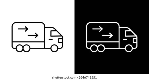 Truck arrow icon vector simple element illustration editable