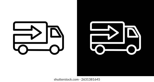 Truck arrow icon vector for web, computer and mobile apps
