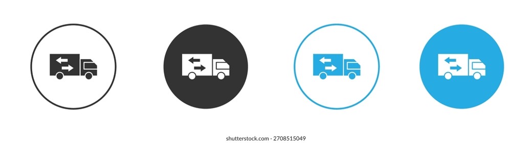 Truck Pfeilsymbol Für Web, mobile.Vektorgrafik