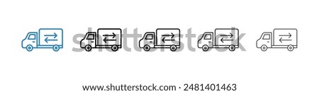 Truck arrow liner icon vector set.