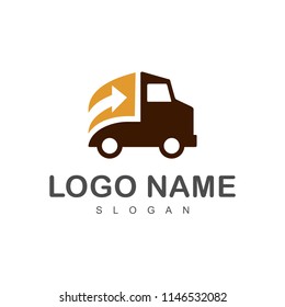 truck with arrow logo