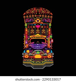 Truck Art Colorful Vector Design
