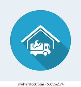 Truck assistance center - Vector web icon