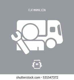 Truck assistance services - Vector web icon