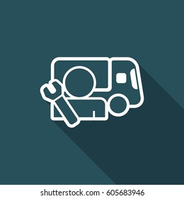 Truck assistance services - Vector web icon