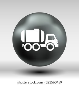 truck auto barrel icon vector button logo symbol concept.