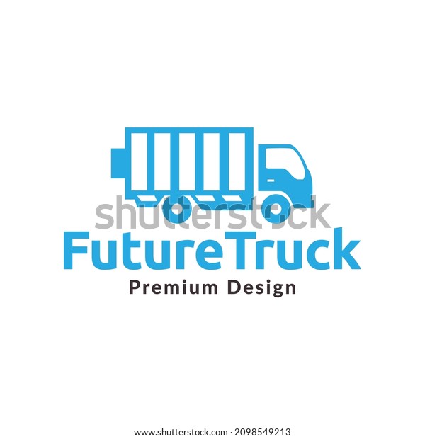 truck with battery energy logo\
design vector graphic symbol icon sign illustration creative\
idea