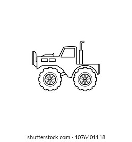 truck bigfoot car illustration. Element of extreme races for mobile concept and web apps. Thin line truck bigfoot car illustration can be used for web and mobile. Premium icon on white background