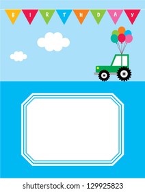 Truck Birthday Greeting Card Stock Vector (Royalty Free) 129925814