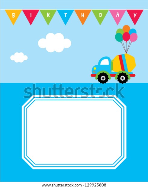 truck birthday greeting
card