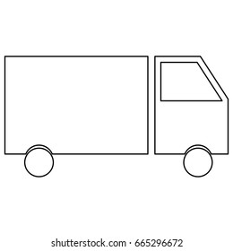 Truck black icon .