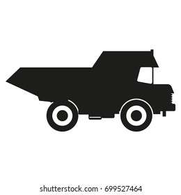 Truck black silhouette icons Vector. Black icon on white background.