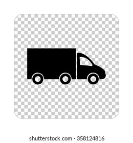 Truck  - black vector icon