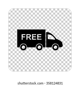Truck  - black vector icon
