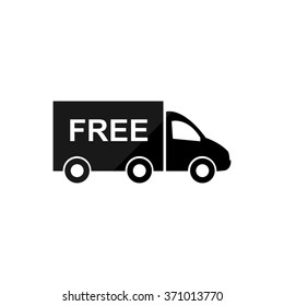 Truck  - black vector icon