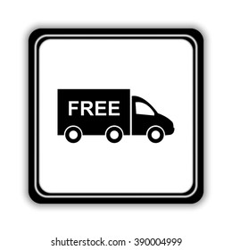 Truck  - black vector icon