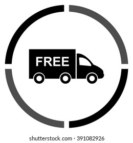 Truck  - black vector icon