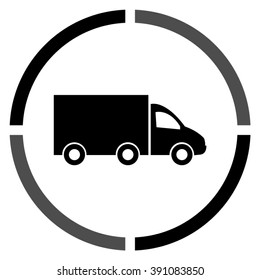 Truck  - black vector icon