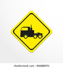 Truck. Black vector icon