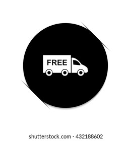 Truck  - black vector icon