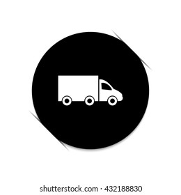 Truck  - black vector icon