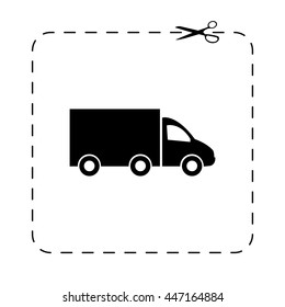 Truck  - black vector icon