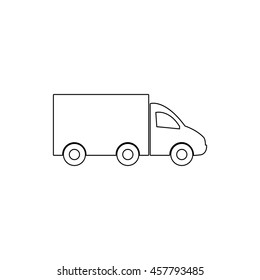 Truck  - black vector icon