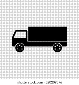 Truck - black  vector icon