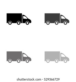 Truck  - black vector icon