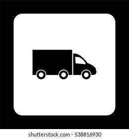Truck -  black vector icon