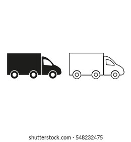 Truck  - black vector icon