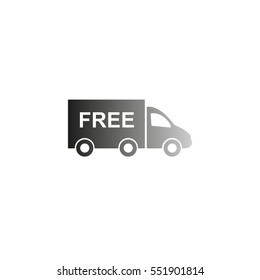 Truck - black  vector icon