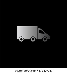 Truck -  black vector icon