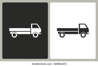 Truck   -  black and white icons. Vector illustration. 