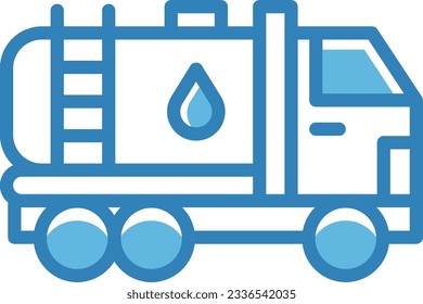 Icono azul del camión - Icono único, vector