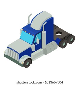 Truck body icon. Isometric illustration of truck body vector icon for web