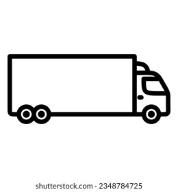 truck box icon on transparent background