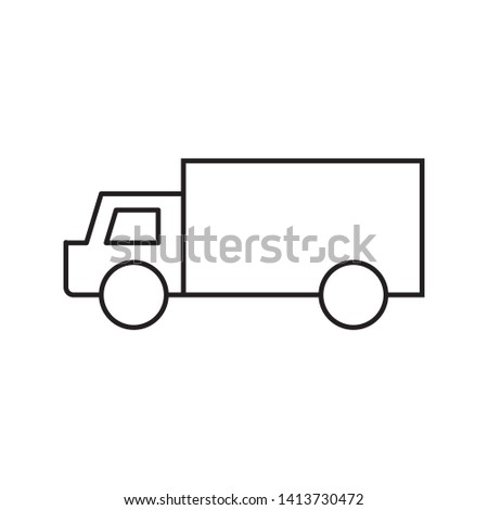 truck box icon vector template