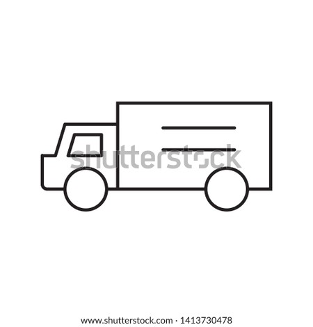 truck box icon vector template