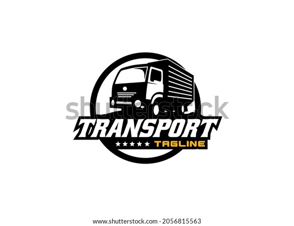 Truck box\
logo vector for construction company. Vehicle equipment template\
vector illustration for your\
brand.