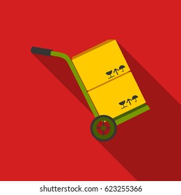 Truck with boxes icon of vector illustration for web and mobile