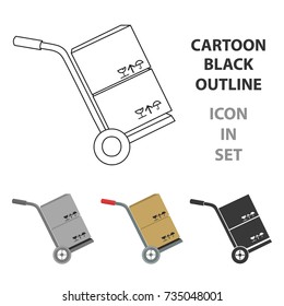 Truck with boxes icon of vector illustration for web and mobile