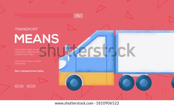 Truck car art icon. Truck car classic\
background. Truck car illustration concept.\
